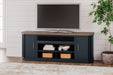 Landocken - XL TV Stand W/Fireplace Option - Brown / Blue – TV Stands by Signature Design by Ashley® at Furniture Wholesale Plus , Nashville furniture store