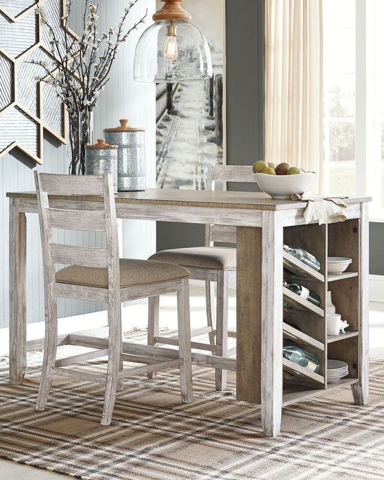Skempton - Rectangular Counter Table With Storage - White – Counter Tables by Signature Design by Ashley® at Furniture Wholesale Plus , Nashville furniture store