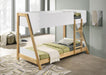 Wyatt - Wood Twin Over Twin Bunk Bed - White And Natural – Bunk Beds by Coaster Fine Furniture at Furniture Wholesale Plus , Nashville furniture store