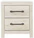 Cambeck - Two Drawer Night Stand - Whitewash – Accent Nightstands by Signature Design by Ashley® at Furniture Wholesale Plus , Nashville furniture store