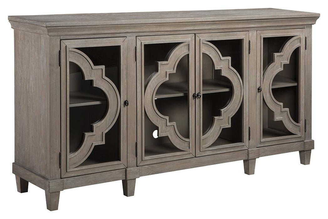 Fossil Ridge - Gray - Accent Cabinet - Premium Accent Cabinets from Signature Design by Ashley® - Just $878! Shop now at Furniture Wholesale Plus  We are the best furniture store in Nashville, Hendersonville, Goodlettsville, Madison, Antioch, Mount Juliet, Lebanon, Gallatin, Springfield, Murfreesboro, Franklin, Brentwood