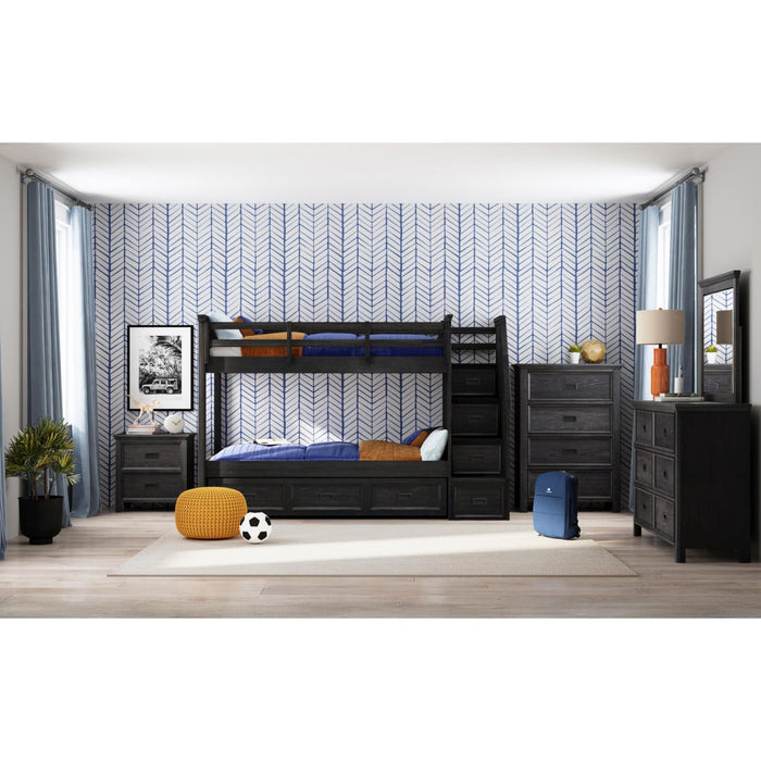 Hampton Kids - Bunk With Staircase And Trundle – Bunk Beds by Elements International at Furniture Wholesale Plus , Nashville furniture store