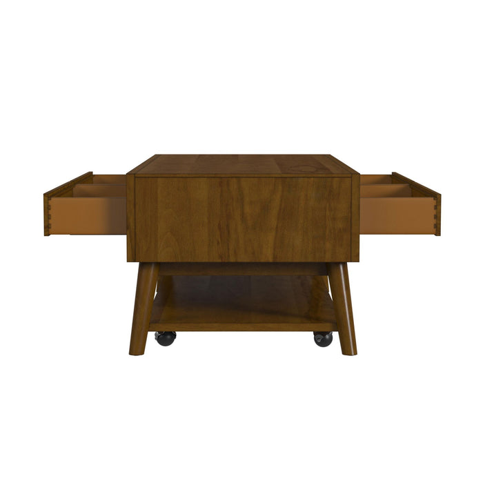Santa Barbara - 2 Piece Occasional Table Set (Coffee Table & End Table) - Walnut – Table Sets by Elements International at Furniture Wholesale Plus , Nashville furniture store