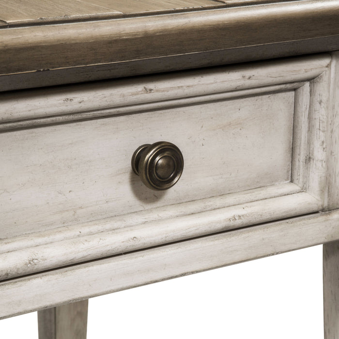 Heartland - Drawer End Table - Antique White / Tobacco Tops – End Tables by Liberty Furniture at Furniture Wholesale Plus , Nashville furniture store
