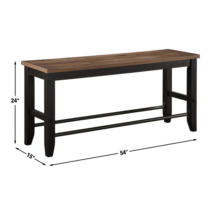 Bermuda - Counter Bench - Black – Counter Benches by Steve Silver Furniture at Furniture Wholesale Plus , Nashville furniture store