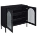Jess - 2-Door Arched Fluted Glass Accent Cabinet - Black – Accent Cabinets by Coaster Fine Furniture at Furniture Wholesale Plus , Nashville furniture store