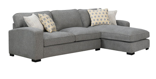 Repose - Rsf Chaise Sectional - Storm Gray - Premium Stationary Sectionals from Emerald Home - Just $1489! Shop now at Furniture Wholesale Plus  We are the best furniture store in Nashville, Hendersonville, Goodlettsville, Madison, Antioch, Mount Juliet, Lebanon, Gallatin, Springfield, Murfreesboro, Franklin, Brentwood