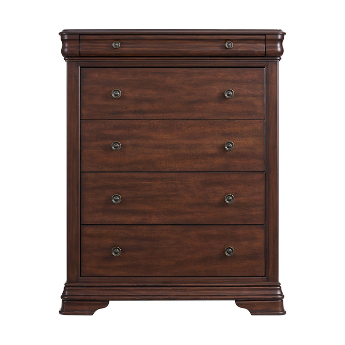 Phillipe - 5-Drawer Chest - Cherry – Accent Chests by Elements International at Furniture Wholesale Plus , Nashville furniture store