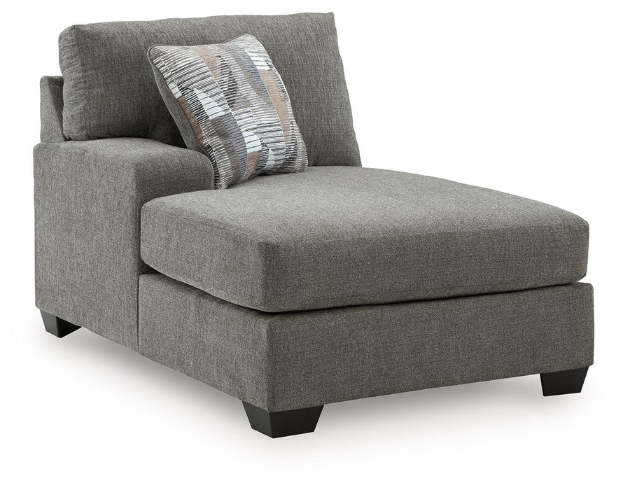 Clarington - 2 Pc. - 3-Piece Sectional And Oversized Ottoman - Greystone – 2 Piece Living Room Sets by Signature Design by Ashley® at Furniture Wholesale Plus , Nashville furniture store