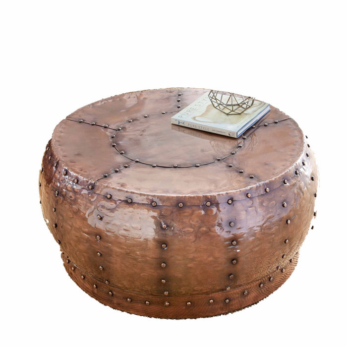 Cooper - Round Cocktail Table - Light Brown – Cocktail Tables by Steve Silver Furniture at Furniture Wholesale Plus , Nashville furniture store