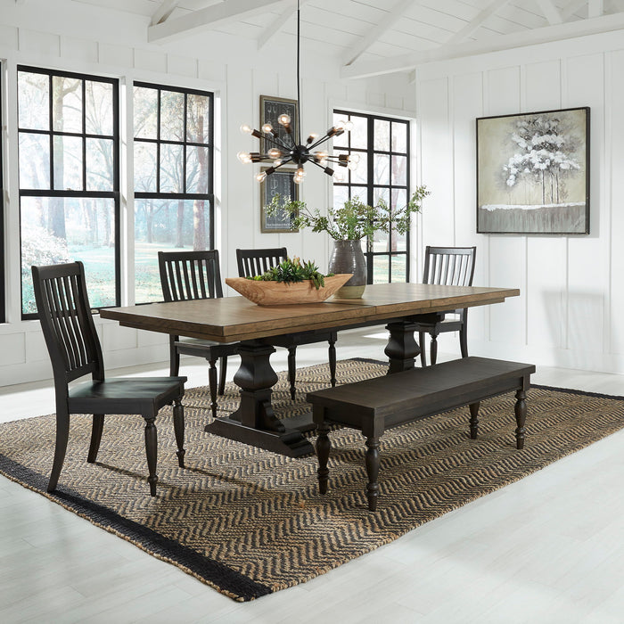 Harvest Home - Trestle Table Set – 5 Piece Dining Room Sets by Liberty Furniture at Furniture Wholesale Plus , Nashville furniture store