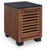 Kallari - Chair Side End Table - Warm Brown / Black – Chair Side Tables by Signature Design by Ashley® at Furniture Wholesale Plus , Nashville furniture store