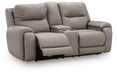 Real Moments - Power Reclining Loveseat With Audio Seating - Ash – Reclining Loveseats by Signature Design by Ashley® at Furniture Wholesale Plus , Nashville furniture store