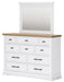 Ashbryn - Dresser And Mirror - White / Natural – Dresser & Mirror by Benchcraft® at Furniture Wholesale Plus , Nashville furniture store