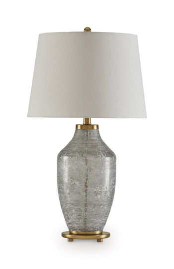 Abbriel - Glass Table Lamp - Antique Green – Table Lamps by Signature Design by Ashley® at Furniture Wholesale Plus , Nashville furniture store