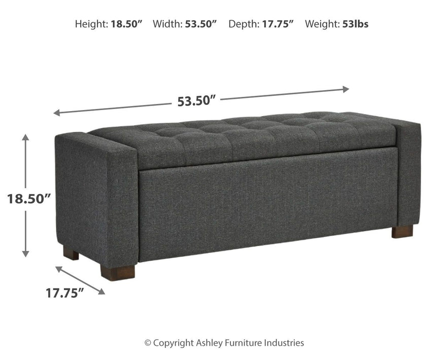 Cortwell - Storage Bench - Gray – Storage Benches by Signature Design by Ashley® at Furniture Wholesale Plus , Nashville furniture store