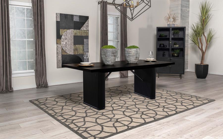 Catherine - Rectangular Wood Dining Table - Black – Dining Tables by Coaster Fine Furniture at Furniture Wholesale Plus , Nashville furniture store