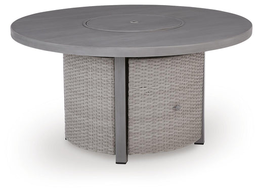 Half Moon Beach - Round Fire Pit Table - Gray – Fire Pits by Signature Design by Ashley® at Furniture Wholesale Plus , Nashville furniture store