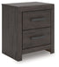 Prendonea - Two Drawer Night Stand - Charcoal – Accent Nightstands by Signature Design by Ashley® at Furniture Wholesale Plus , Nashville furniture store