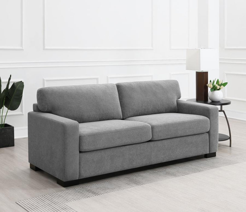 Simpson - Upholstered Sofa Sleeper With Queen Mattress - Gray – Sleeper Sofas by CoasterEveryday at Furniture Wholesale Plus , Nashville furniture store
