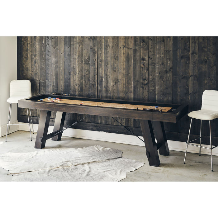 Titus - 108" Shuffleboard Table - Brown – Shuffleboard Tables by Elements International at Furniture Wholesale Plus , Nashville furniture store