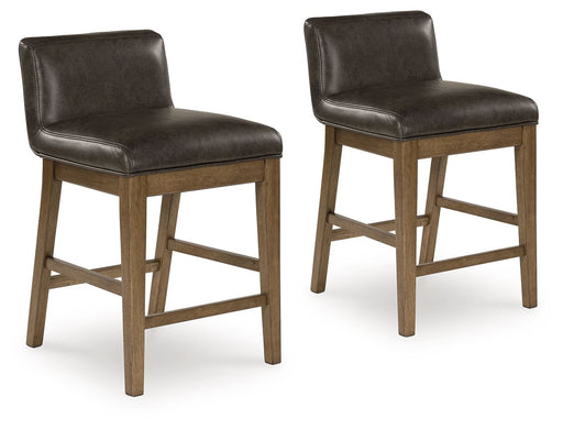 Cabalynn - Two-tone Brown - Upholstered Barstool (Set of 2) - Premium Stool Sets from Signature Design by Ashley® - Just $238! Shop now at Furniture Wholesale Plus  We are the best furniture store in Nashville, Hendersonville, Goodlettsville, Madison, Antioch, Mount Juliet, Lebanon, Gallatin, Springfield, Murfreesboro, Franklin, Brentwood