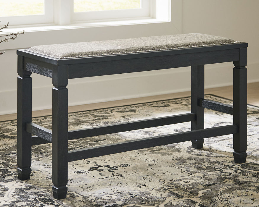 Tyler Creek - DBL Counter UPH Bench  - Antique Black – Counter Benches by Signature Design by Ashley® at Furniture Wholesale Plus , Nashville furniture store