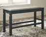 Tyler Creek - DBL Counter UPH Bench  - Antique Black – Counter Benches by Signature Design by Ashley® at Furniture Wholesale Plus , Nashville furniture store