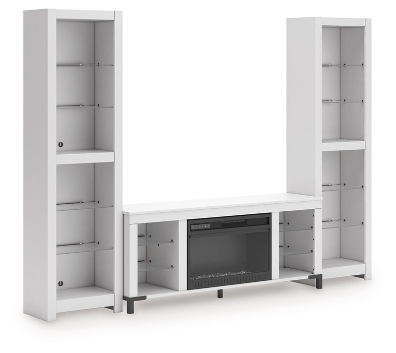 Brollevi - 3-Piece Entertainment Center - White – Entertainment Centers by Signature Design by Ashley® at Furniture Wholesale Plus , Nashville furniture store