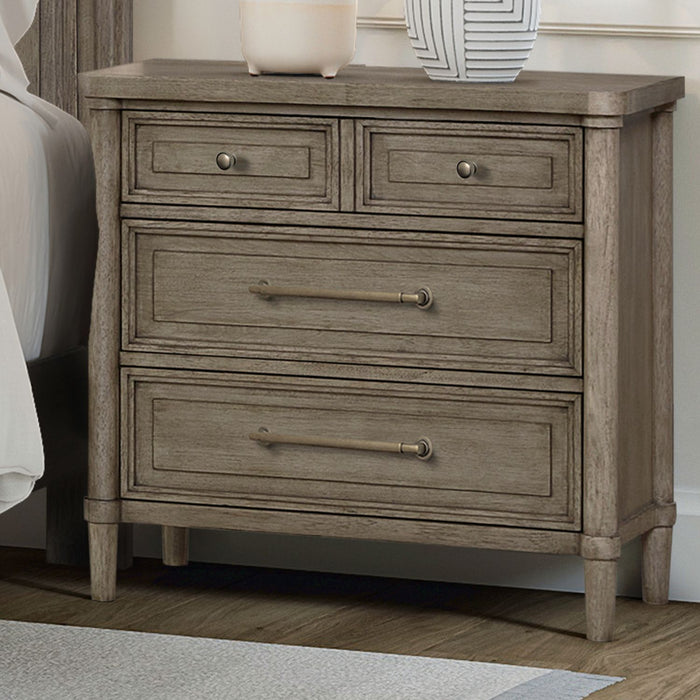 Rochelle Park - Nightstand With Charging Station - Smokey Taupe – Nightstands w/ Charging Stations by Liberty Furniture at Furniture Wholesale Plus , Nashville furniture store