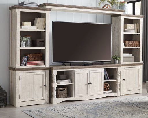 Havalance - 4 Pc. - Entertainment Center - 67" TV Stand - Brown / Beige – Entertainment Centers by Signature Design by Ashley® at Furniture Wholesale Plus , Nashville furniture store