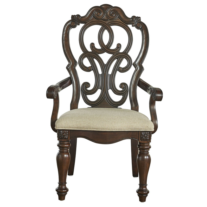 Royale - Arm Chair (Set of 2) - Dark Brown – Chair Sets by Steve Silver Furniture at Furniture Wholesale Plus , Nashville furniture store