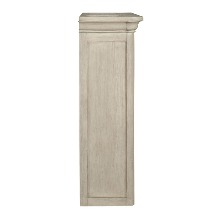 Farmhouse Reimagined - Credenza Hutch - Antique White / Chestnut Tops – Credenzas by Liberty Furniture at Furniture Wholesale Plus , Nashville furniture store