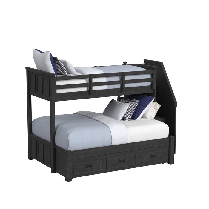 Hampton Kids - Bunk With Staircase And Trundle Bedroom Set – 3 Piece Bedroom Sets by Elements International at Furniture Wholesale Plus , Nashville furniture store