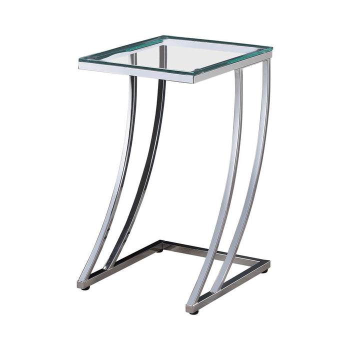 Cayden Rectangular Top Accent Table Chrome and Clear - Premium End Table from Coaster Z2 Standard - Just $78! Shop now at Furniture Wholesale Plus  We are the best furniture store in Nashville, Hendersonville, Goodlettsville, Madison, Antioch, Mount Juliet, Lebanon, Gallatin, Springfield, Murfreesboro, Franklin, Brentwood