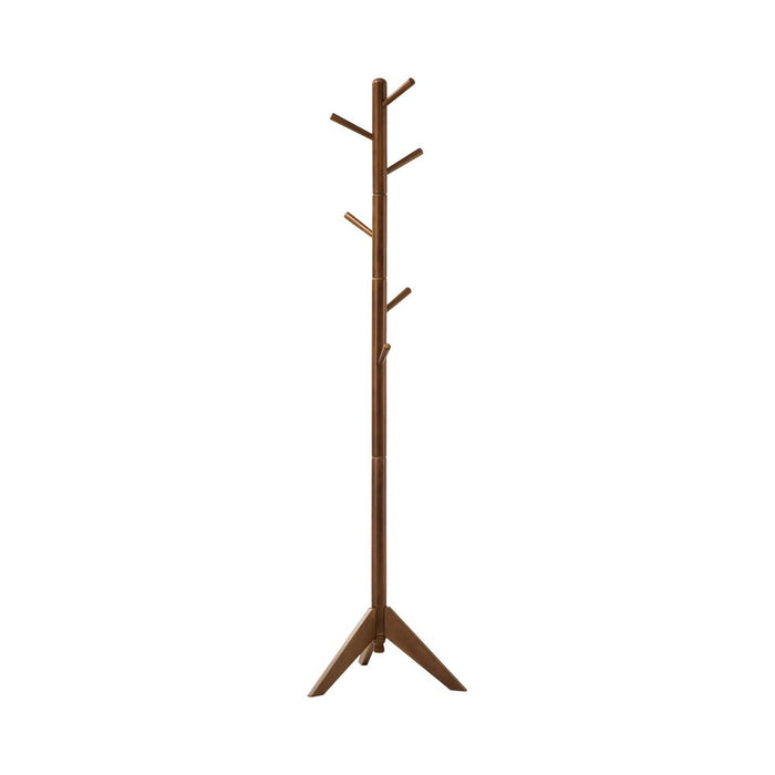 Devlin Coat Rack with 6 Hooks Walnut - Premium Coat Rack from Coaster Z2 Standard - Just $50! Shop now at Furniture Wholesale Plus  We are the best furniture store in Nashville, Hendersonville, Goodlettsville, Madison, Antioch, Mount Juliet, Lebanon, Gallatin, Springfield, Murfreesboro, Franklin, Brentwood