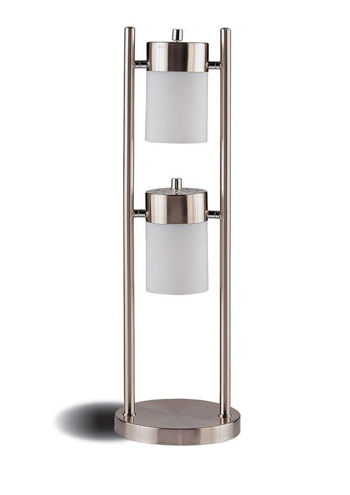 Munson Adjustable Swivel Table Lamp Brushed Silver - Premium Lamp from Coaster Z2 Standard - Just $102! Shop now at Furniture Wholesale Plus  We are the best furniture store in Nashville, Hendersonville, Goodlettsville, Madison, Antioch, Mount Juliet, Lebanon, Gallatin, Springfield, Murfreesboro, Franklin, Brentwood