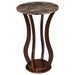 Elton Round Marble Top Accent Table Brown - Premium End Table from Coaster Z2 Standard - Just $78! Shop now at Furniture Wholesale Plus  We are the best furniture store in Nashville, Hendersonville, Goodlettsville, Madison, Antioch, Mount Juliet, Lebanon, Gallatin, Springfield, Murfreesboro, Franklin, Brentwood