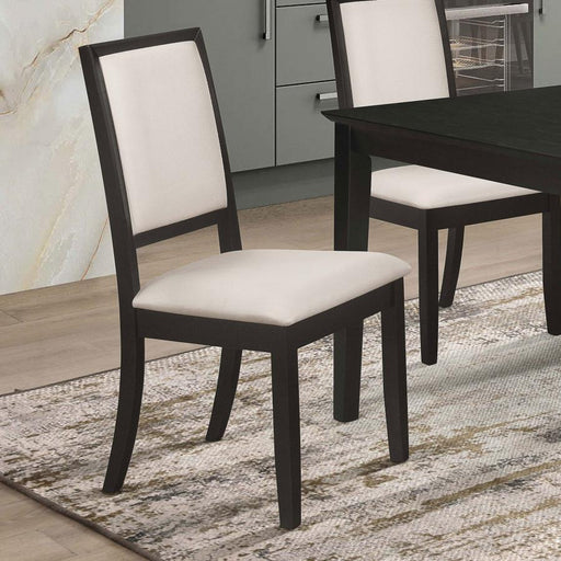 Louise - Upholstered Wood Dining Side Chairs (Set of 2) - Black – Chair Sets by CoasterEveryday at Furniture Wholesale Plus , Nashville furniture store