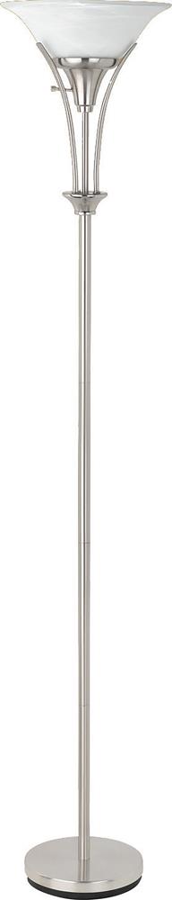 Archie Floor Lamp with Frosted Ribbed Shade Brushed Steel - Premium Lamp from Coaster Z2 Standard - Just $106! Shop now at Furniture Wholesale Plus  We are the best furniture store in Nashville, Hendersonville, Goodlettsville, Madison, Antioch, Mount Juliet, Lebanon, Gallatin, Springfield, Murfreesboro, Franklin, Brentwood