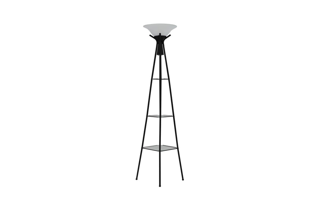 Gianni Versatile Shelf Tower Floor Lamp Charcoal Black - Premium Lamp from Coaster Z2 Standard - Just $134! Shop now at Furniture Wholesale Plus  We are the best furniture store in Nashville, Hendersonville, Goodlettsville, Madison, Antioch, Mount Juliet, Lebanon, Gallatin, Springfield, Murfreesboro, Franklin, Brentwood