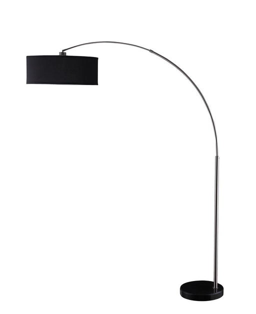 Kawke Drum Shade Floor Lamp Black and Chrome - Premium Lamp from Coaster Z2 Standard - Just $218! Shop now at Furniture Wholesale Plus  We are the best furniture store in Nashville, Hendersonville, Goodlettsville, Madison, Antioch, Mount Juliet, Lebanon, Gallatin, Springfield, Murfreesboro, Franklin, Brentwood