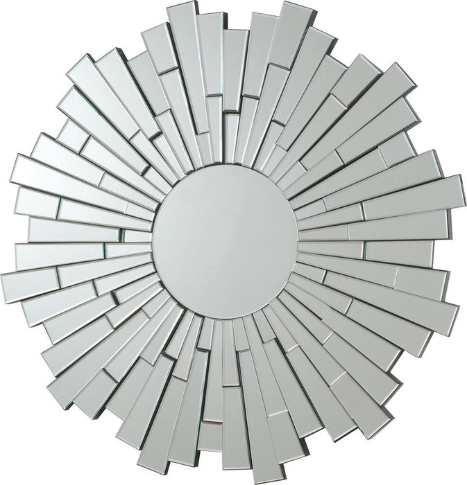 Danika Sunburst Circular Mirror Silver - Premium Mirror from Coaster Z2 Standard - Just $310! Shop now at Furniture Wholesale Plus  We are the best furniture store in Nashville, Hendersonville, Goodlettsville, Madison, Antioch, Mount Juliet, Lebanon, Gallatin, Springfield, Murfreesboro, Franklin, Brentwood