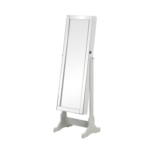 Yvonne Storage Jewelry Cheval Mirror Grey - Premium Jewelry Armoire from Coaster Z2 Standard - Just $210! Shop now at Furniture Wholesale Plus  We are the best furniture store in Nashville, Hendersonville, Goodlettsville, Madison, Antioch, Mount Juliet, Lebanon, Gallatin, Springfield, Murfreesboro, Franklin, Brentwood