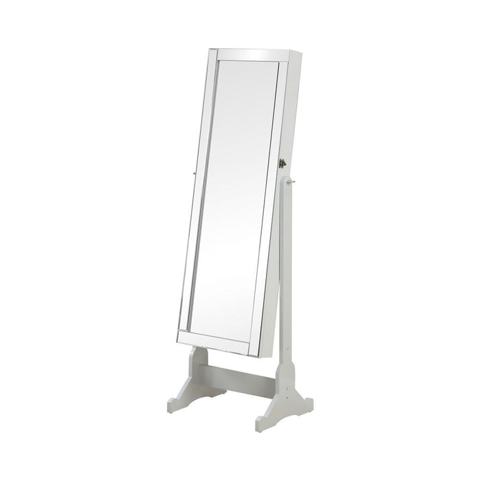 Yvonne Storage Jewelry Cheval Mirror Grey - Premium Jewelry Armoire from Coaster Z2 Standard - Just $210! Shop now at Furniture Wholesale Plus  We are the best furniture store in Nashville, Hendersonville, Goodlettsville, Madison, Antioch, Mount Juliet, Lebanon, Gallatin, Springfield, Murfreesboro, Franklin, Brentwood