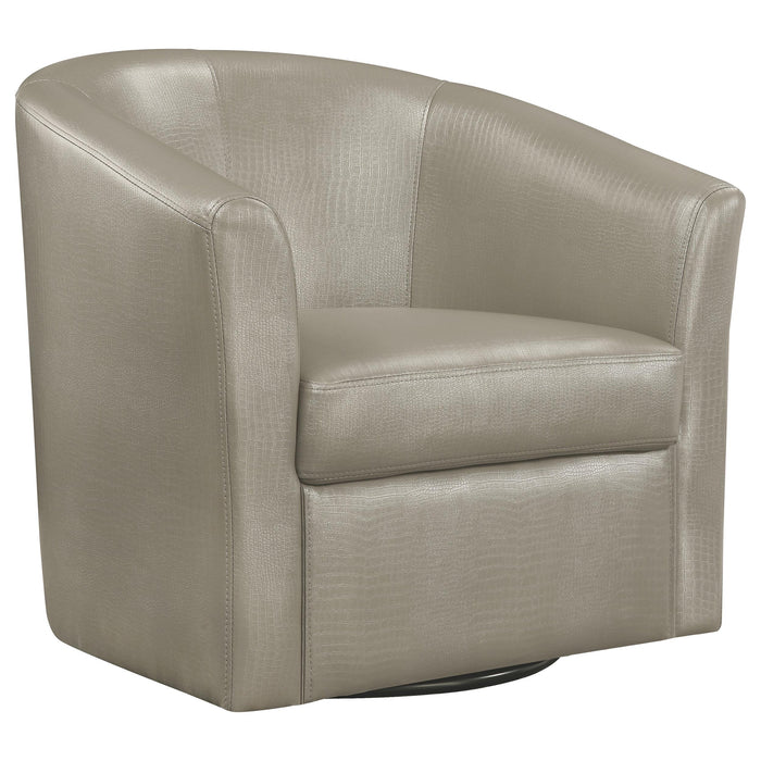 Turner Upholstery Sloped Arm Accent Swivel Chair Champagne - Premium Swivel Chair from Coaster Z2 Standard - Just $338! Shop now at Furniture Wholesale Plus  We are the best furniture store in Nashville, Hendersonville, Goodlettsville, Madison, Antioch, Mount Juliet, Lebanon, Gallatin, Springfield, Murfreesboro, Franklin, Brentwood