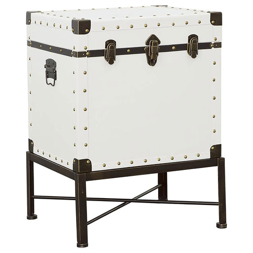 Nancy Accent Cabinet with Nailhead Trim White - Premium Accent Cabinet from Coaster Z2 Standard - Just $250! Shop now at Furniture Wholesale Plus  We are the best furniture store in Nashville, Hendersonville, Goodlettsville, Madison, Antioch, Mount Juliet, Lebanon, Gallatin, Springfield, Murfreesboro, Franklin, Brentwood