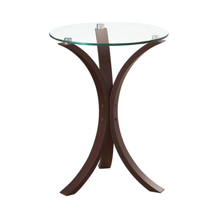 Edgar Round Accent Table Cappuccino - Premium End Table from Coaster Z2 Standard - Just $62! Shop now at Furniture Wholesale Plus  We are the best furniture store in Nashville, Hendersonville, Goodlettsville, Madison, Antioch, Mount Juliet, Lebanon, Gallatin, Springfield, Murfreesboro, Franklin, Brentwood