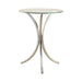 Eloise Round Accent Table with Curved Legs Chrome - Premium End Table from Coaster Z2 Standard - Just $66! Shop now at Furniture Wholesale Plus  We are the best furniture store in Nashville, Hendersonville, Goodlettsville, Madison, Antioch, Mount Juliet, Lebanon, Gallatin, Springfield, Murfreesboro, Franklin, Brentwood