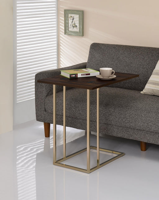 Pedro Expandable Top Accent Table Chestnut and Chrome - Premium End Table from Coaster Z2 Standard - Just $90! Shop now at Furniture Wholesale Plus  We are the best furniture store in Nashville, Hendersonville, Goodlettsville, Madison, Antioch, Mount Juliet, Lebanon, Gallatin, Springfield, Murfreesboro, Franklin, Brentwood